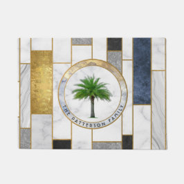 Marmor Modern Tropical Palm Familienname Fußmatte