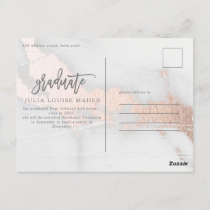 Marmor Modernes Foto Graduate Postkarte