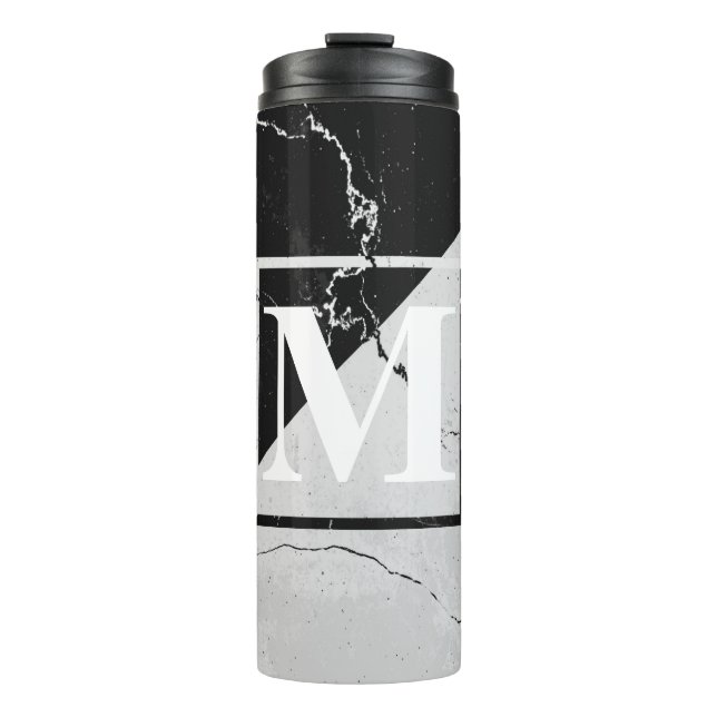 Marmor-Monogramm Thermosbecher (Vorderseite)