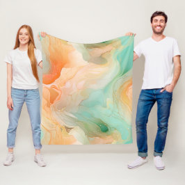 Marmor nahtlose Muster Terrakotta Fleecedecke