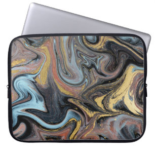 Marmor Natur Kunstwerk Goldener Glitzer Laptopschutzhülle