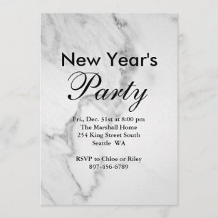 Marmor-Neujahrs-Party Einladung