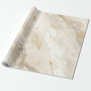 Marmor Pastell Creme Gold Geschenkpapier