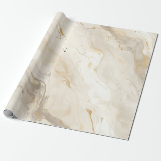 Marmor Pastell Creme Gold Geschenkpapier