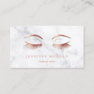 Marmor Rose Gold Eyelash Eyebrow Makeup Artist Visitenkarte