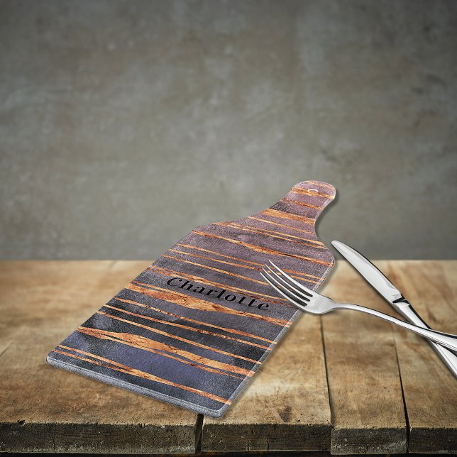 Marmor Rose Gold lila Name Moderne Schneidebrett (Von Creator hochgeladen)