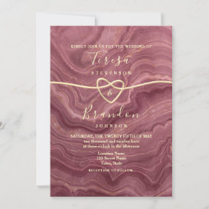 Marmor Rose Gold Wedding Einladung