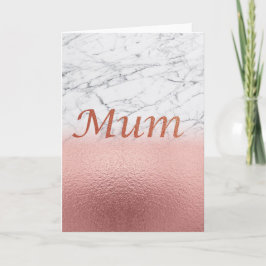 Marmor Rose Goldfolie Mauerart Karte