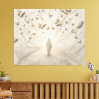 Marmor-Schmetterling-Fantasie-3D-Effekt-Kunstprint Leinwanddruck