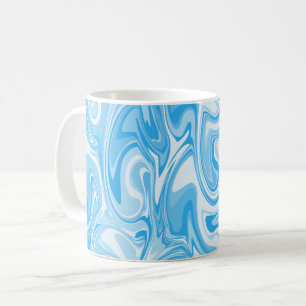 Marmor Swirl Textur - Blaue Töne Kaffeetasse