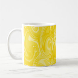 Marmor Swirl Textur - Gelbe Töne Kaffeetasse