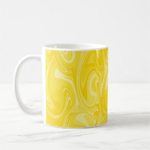 Marmor Swirl Textur - Gelbe Töne Kaffeetasse