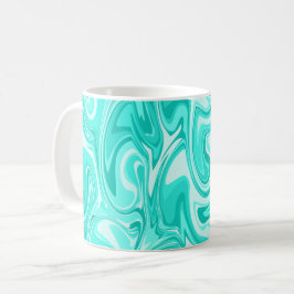Marmor Swirl Textur - Ocean Blue Tones Kaffeetasse