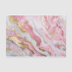 Marmor Textur Rosa und Gold Glitzy Decoupage Seidenpapier