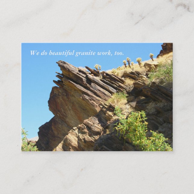 Marmor- u. Granitherstellungsinstallation u. Visitenkarte (Vorderseite)