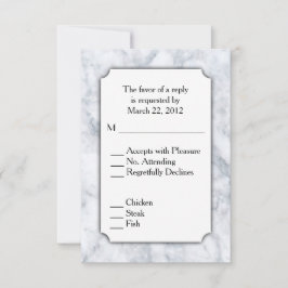 Marmor-UAWG mit Menüauswahl RSVP Karte