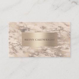 Marmor und Champagner-Shimmer Moderne Elegant Visitenkarte