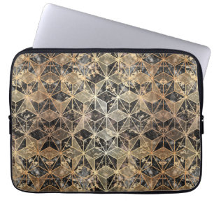 Marmor und geometrisches Muster Laptopschutzhülle