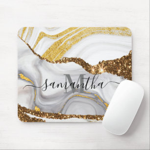 Marmor und Glitzer Mousepad