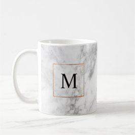 Marmor und Imitate Foil Border Monogram Initial Ta Kaffeetasse