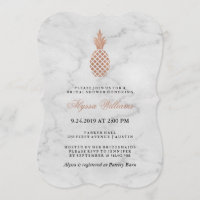 Marmor und Imitate Rose Gold Ananas Brautparty