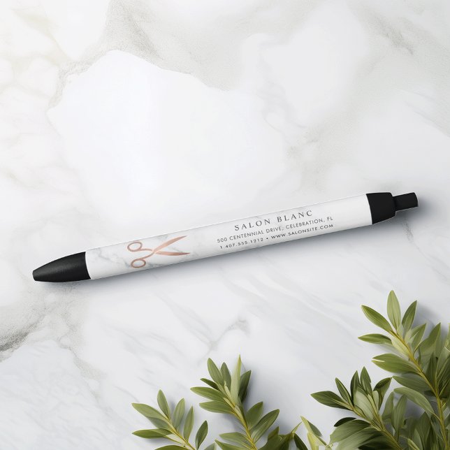 Marmor- und Rose-Gold-Scheren | Friseursalon Kugelschreiber (Von Creator hochgeladen)