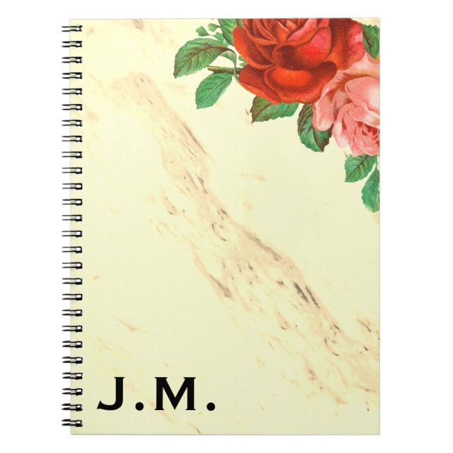 Marmor und Rose Notizblock (Vorderseite)