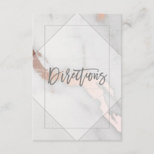 MARMOR-UND ROSEN-GOLDhochzeits-RICHTUNGS-KARTE Begleitkarte