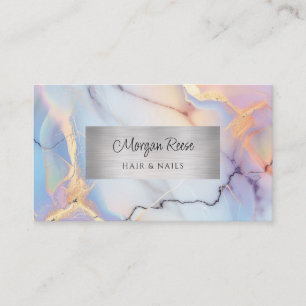 Marmor und Silber, QR-Code Visitenkarte