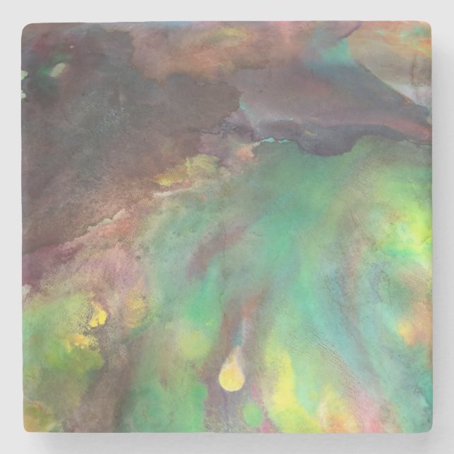 Marmor-Untersetzer mit Johnson Abstrakt Artwork Steinuntersetzer (Vorderseite)