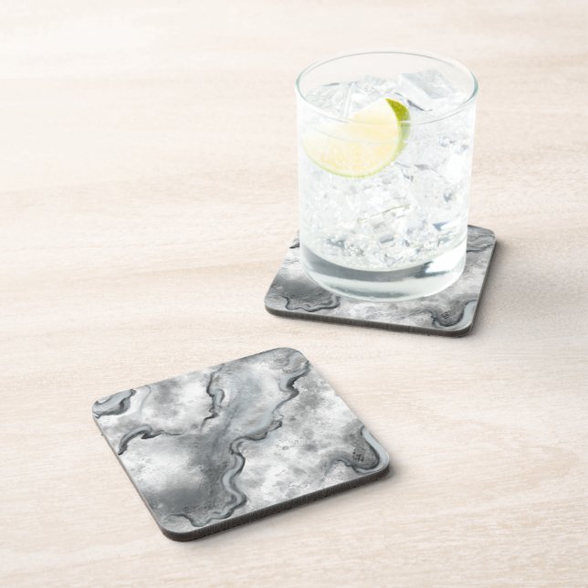 Marmor-Untersetzer-Set Geschenk Getränkeuntersetzer (Rechte Seite)