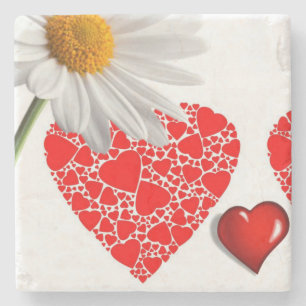 Marmor Untersetzer Valentinstag