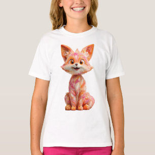 Marmor-Wirbel-Pastell-Fuchs Kinder T-Shirt