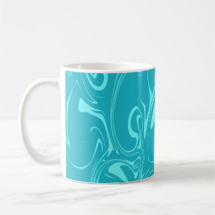 Marmor-Wirbel-Textur - Dunkle und helle Blautöne  Kaffeetasse