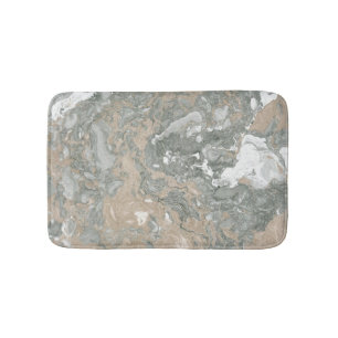Marmorabstraktes sahniges beige badematte