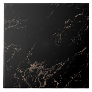 Marmoraussehen Rose Gold Black Tile Fliese