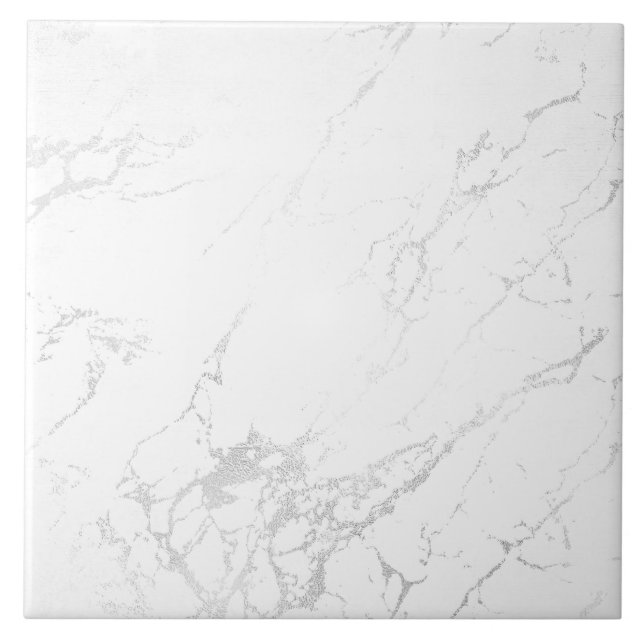 Marmoraussehen Silbergraue weiße Tile Fliese (Vorderseite)