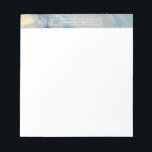 Marmorblau, goldfarbener Alkoholtink Abstrakte Kun Notizblock<br><div class="desc">Dieses Design wurde mit einem Stück abstrakter Originalkunst an der Spitze betont. Die fließende Kunstform - in Bio Blautönen mit schimmernden Goldakzenten - erinnert an eine abstrakte Wasserfarbe, die durch den Einsatz von "Alkoholfarben" erreicht wird. Benutzen Sie das Template Feld um Ihren Namen hinzuzufügen und wenn Sie lieber Ihr eigenes...</div>