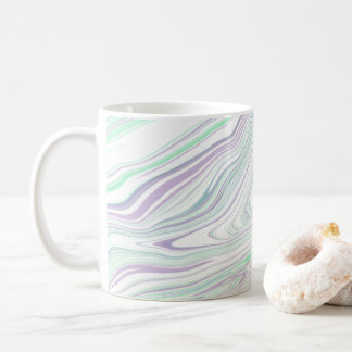 Marmorblau Lila grün Kaffeetasse
