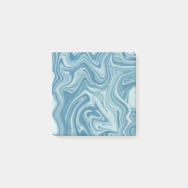 Marmorblau Post-it Klebezettel (Vorderseite)