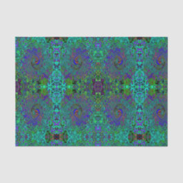 Marmorblau und Aquamarine Abstrakter Retrowirbel Seidenpapier