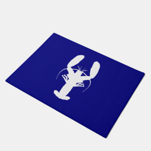 Marmorblau-weiße Küstendekor Fußmatte