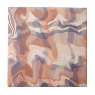 Marmorboho tartan wirbeln orange Terrakotta lila Fliese