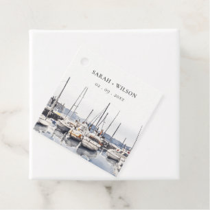 Marmorboote an der Küste bei Hochzeit im Hafen Sea Geschenkanhänger