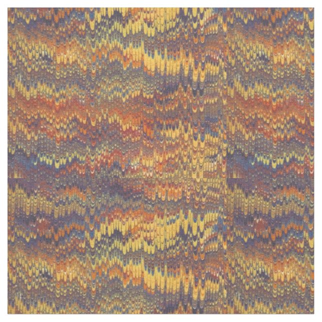 Marmorbuch Endpaper Yellow Orange Blue Violet Stoff (Nahaufnahme)