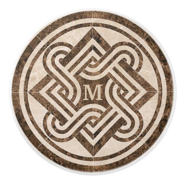 Marmordekor Keramikknauf (Vorderseite)