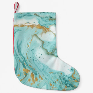 Marmordekor, künstlerische abstrakte Farbe Kleiner Weihnachtsstrumpf