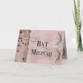 Marmordesign Bat Mitzvah - Maßgeschneidert Karte