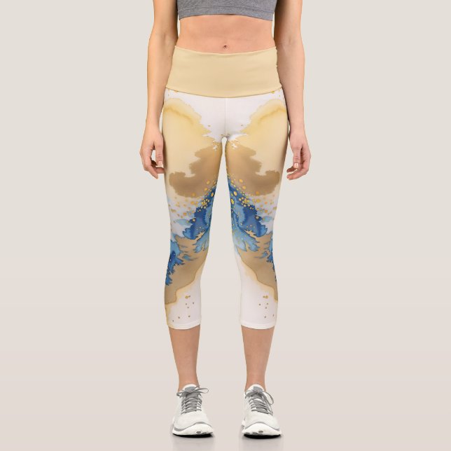 Marmordesign Capri Leggings (Vorderseite)