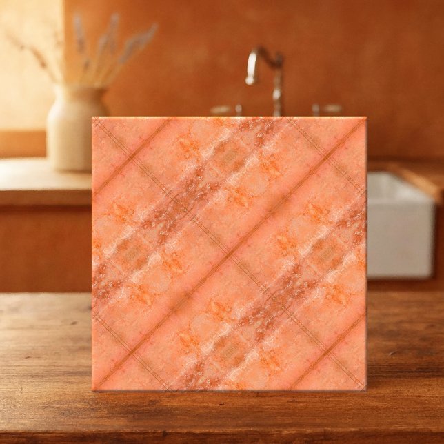 Marmordesign Muster Küche Badezimmer Küche Fliese (Kitchen or bathroom tile showing a geometric pattern inspired by Italian marble in warm earth tones)